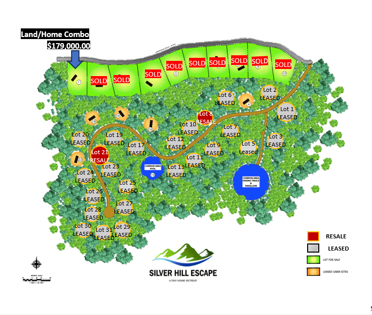 Silver Hill Escape site plan — Lyerly, Chattooga County, Georgia
