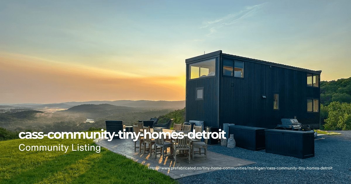 Foundation-built tiny homes at Cass Community Social Services in Detroit, Michigan.