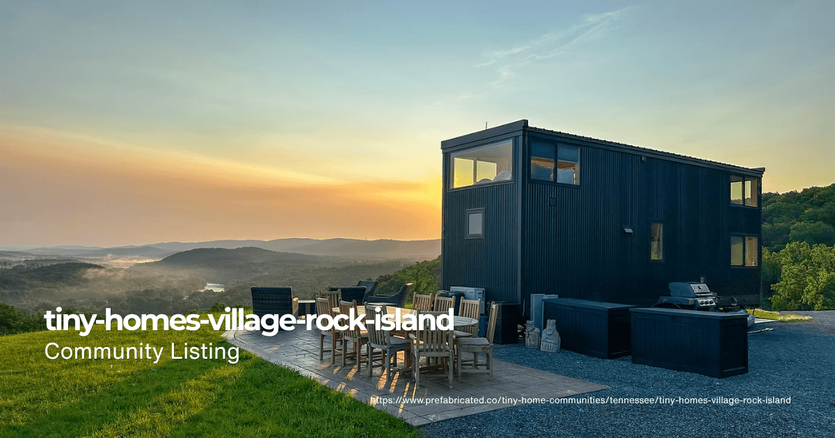Urban infill micro-homes at Emerald Village Tiny Home Co-op in Eugene, Oregon.