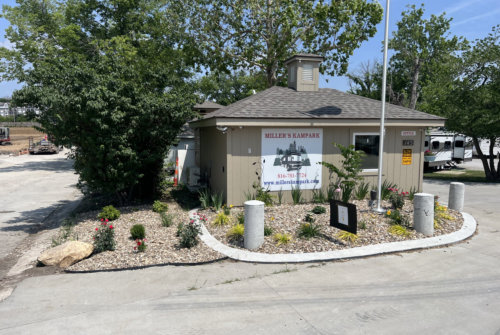 Full-hookup RV sites at Miller's Kampark, Liberty MO.